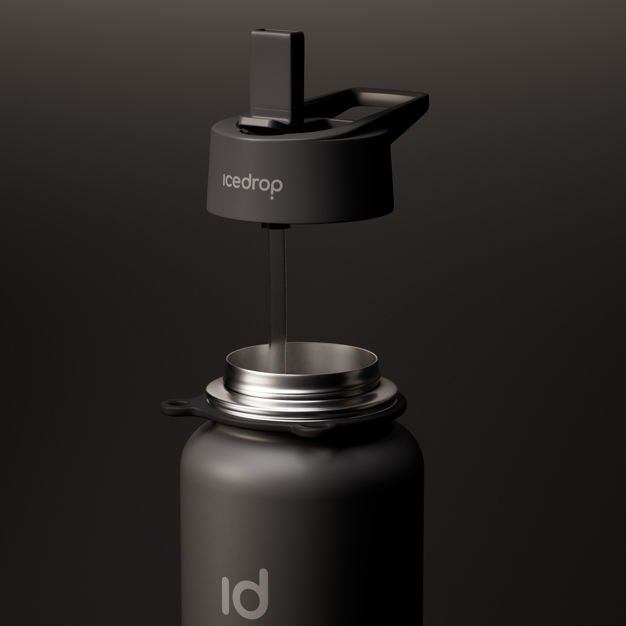 Hydrohike™ Schwarz | Thermo Outdoor Trinkflasche | 1200ml | BPA frei